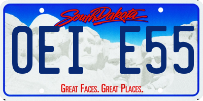 SD license plate 0EIE55