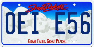 SD license plate 0EIE56