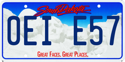 SD license plate 0EIE57