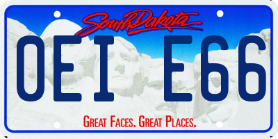SD license plate 0EIE66