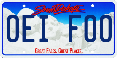 SD license plate 0EIF00