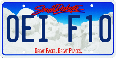 SD license plate 0EIF10
