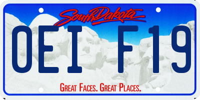 SD license plate 0EIF19