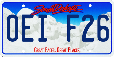 SD license plate 0EIF26