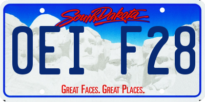 SD license plate 0EIF28