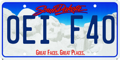 SD license plate 0EIF40