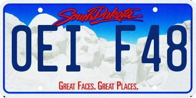 SD license plate 0EIF48