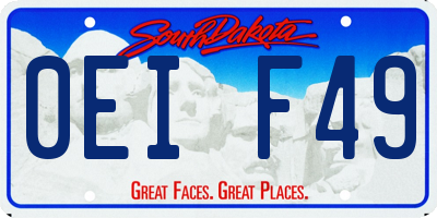 SD license plate 0EIF49