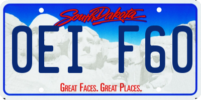 SD license plate 0EIF60