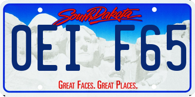 SD license plate 0EIF65