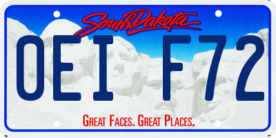 SD license plate 0EIF72