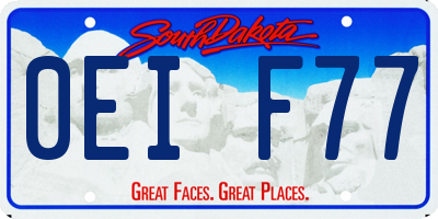 SD license plate 0EIF77
