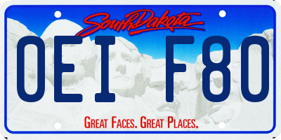 SD license plate 0EIF80