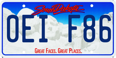 SD license plate 0EIF86
