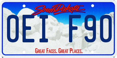 SD license plate 0EIF90