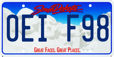 SD license plate 0EIF98