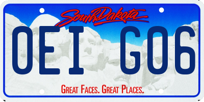 SD license plate 0EIG06
