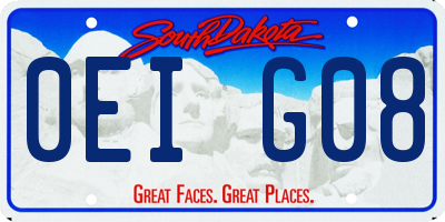 SD license plate 0EIG08