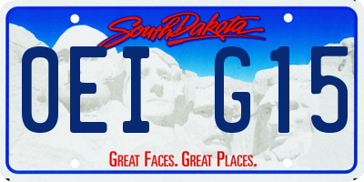 SD license plate 0EIG15