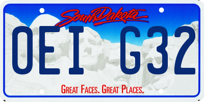 SD license plate 0EIG32