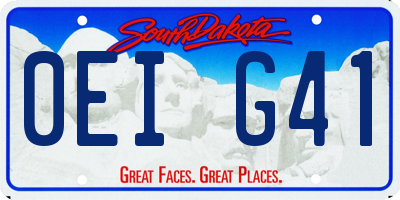 SD license plate 0EIG41