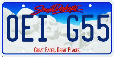 SD license plate 0EIG55