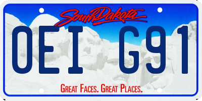 SD license plate 0EIG91