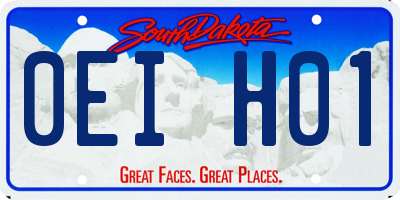 SD license plate 0EIH01