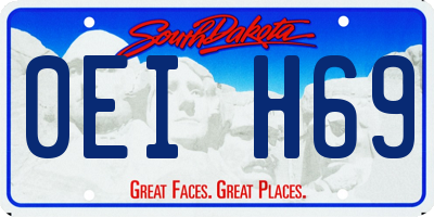 SD license plate 0EIH69