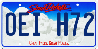 SD license plate 0EIH72