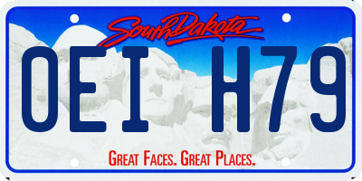 SD license plate 0EIH79