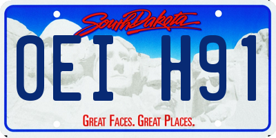 SD license plate 0EIH91
