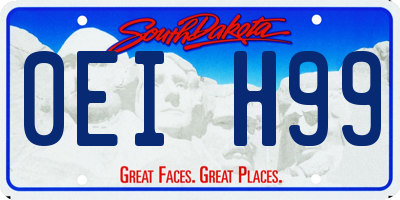 SD license plate 0EIH99