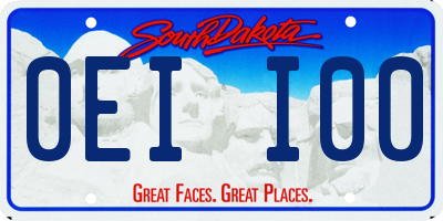 SD license plate 0EII00