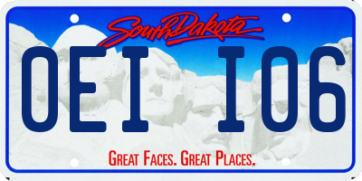 SD license plate 0EII06