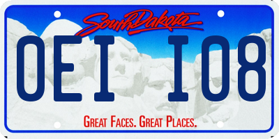 SD license plate 0EII08