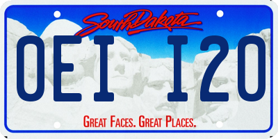SD license plate 0EII20
