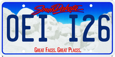 SD license plate 0EII26