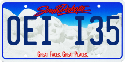 SD license plate 0EII35
