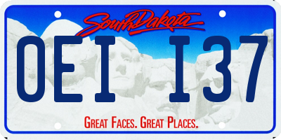 SD license plate 0EII37