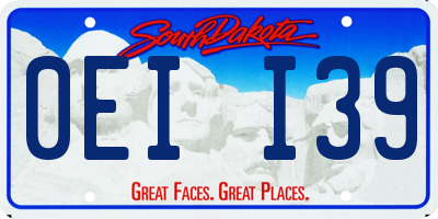 SD license plate 0EII39