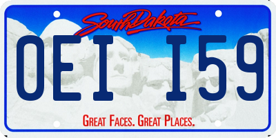 SD license plate 0EII59