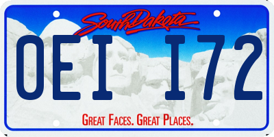 SD license plate 0EII72