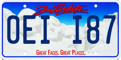 SD license plate 0EII87