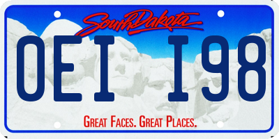 SD license plate 0EII98