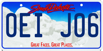 SD license plate 0EIJ06