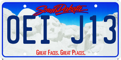 SD license plate 0EIJ13
