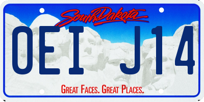 SD license plate 0EIJ14