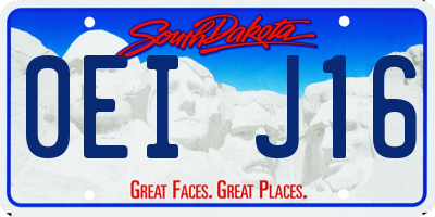 SD license plate 0EIJ16