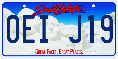 SD license plate 0EIJ19